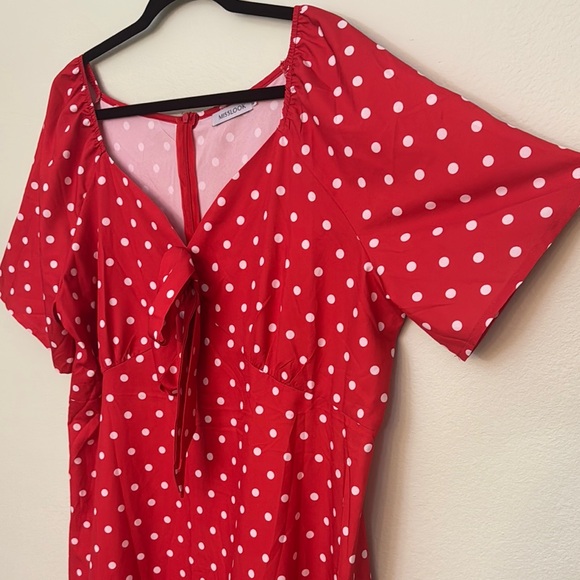 MISSLOOK 2XL Red Polka Dot Dress mini - Picture 4 of 9